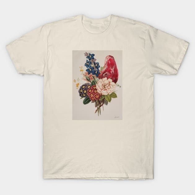 Blossoms and Beef #1 T-Shirt by GnarledBranch